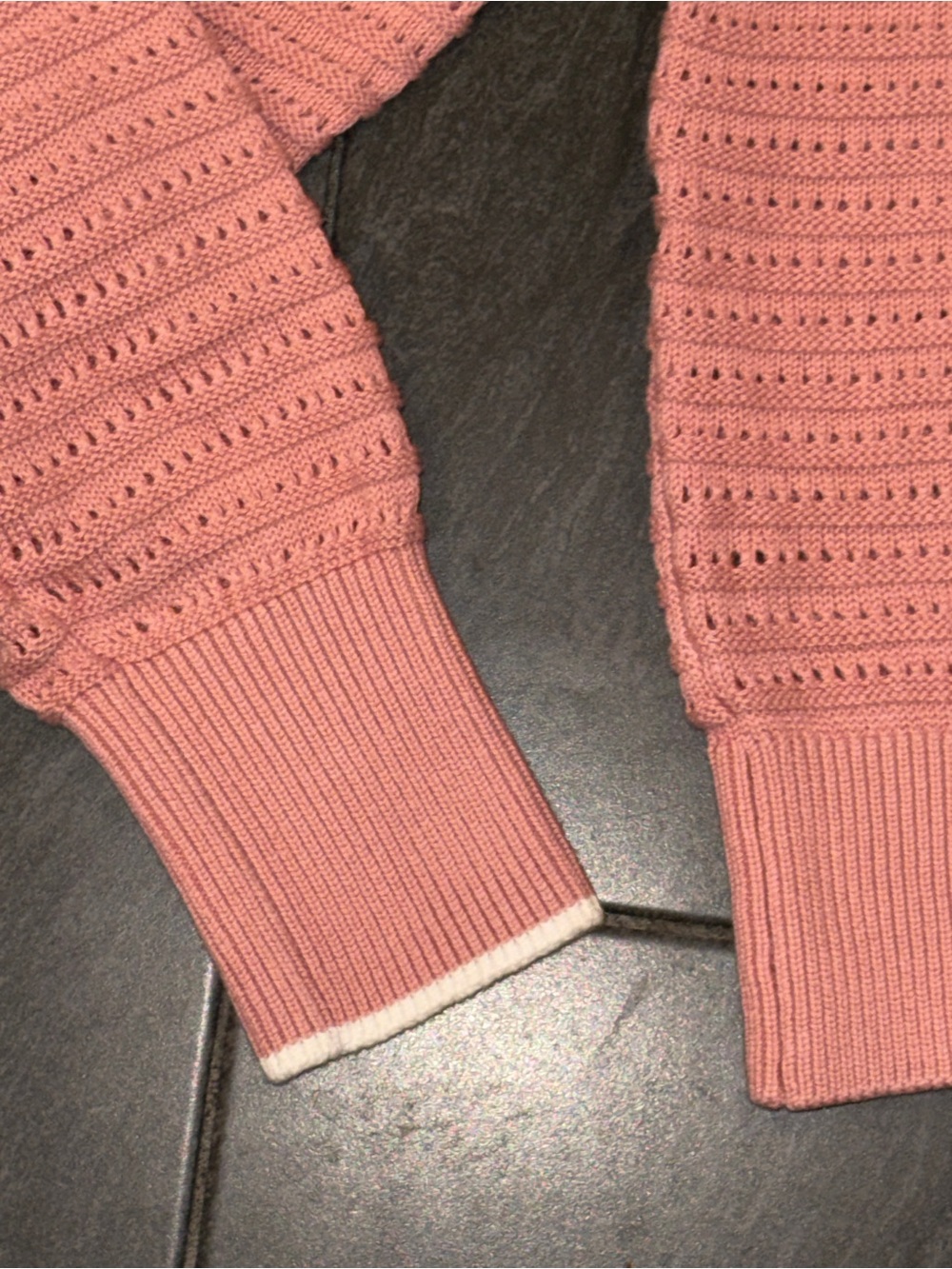 Varley Pink Half-Zip Textured Knit Pullover - Picture 6 of 11